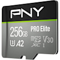 Pikkukuva 2 / 3: PNY PRO Elite 256 Gt flash-muistikortti - A2 / Video Class V30 / UHS-I U3 / Class10 - microSDXC UHS-I