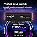 Miniatyrbillede 5 af 6: CRUCIAL - P310 - Intern SSD - 4 To - PCIe Gen4 NVMe M.2 - Med køler - Læsehastighed op til 7100 Mo/s - CT4000P310SSD5
