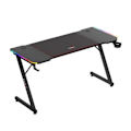 Pikkukuva 1 / 4: Bureau gaming HUZARO HERO 3.3 LED RVB Musta, 140x60x74cm, Juomateline, Kuuloketeline, PC-pelaaminen, Pelaajapöytä svart