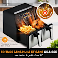 Miniatyrbillede 2 af 5: Dobbelt luftfrituregryde 2200W 8 liter (2x4 L) PROFICOOK