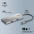Pikkukuva 2 / 6: USB-hubi - NGS - WONDERDUO-C - 4 porttia (2 USB-C + 2 USB-A) - Aluminium - 5 Gbps