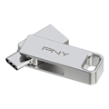 Pikkukuva 1 / 3: USB-avain – PNY – OTG USB 3.2 128GB – USB C & USB A – hopea metalli