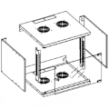 Miniatyrbillede 3 af 4: Coffret 19 6U Sort solide vægmonteret dybde 450 mm
