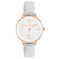 Miniatyrbillede 1 af 3: Kvindeur - Juicy Couture - JC1264RGWT - Kvarts - Læder - 38MM rosaguld vit/vit