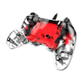 Pikkukuva 3 / 4: Naconin punainen läpinäkyvä langallinen Compact Controller PS4:lle, yhteensopiva PC:n kanssa Gennemsigtig rød