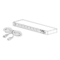 Pikkukuva 1 / 3: Hylly PDU - APC - AP7821B - 1U - 16A - 208/230V - 8 C13