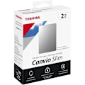 Miniatyrbillede 3 af 3: Ekstern harddisk - TOSHIBA - Canvio Slim - 2 TB - Sølv
