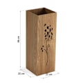 Miniatyrbillede 3 af 3: Paraplystander - Versa - Blomster - MDF-træ - Brun - 48 x 22 x 22 cm kastanj