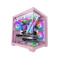 Miniatyrbillede 2 af 4: Mars Gaming MC-VIEW2, MicroATX kabinet, Dobbelt hærdet glas, 1x FRGB 120mm blæser, 240mm køling, Dobbelt værelse, Rosa