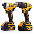 Miniatyrbillede 2 af 2: Pack med 2 værktøjer 18V (DCD709/DCF809) + 2 batterier 4 Ah + oplader + kasse DT70708 T-STAK - DEWALT - DCK2062M2T