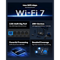 Miniatyrbillede 3 af 4: Cudy Wi-Fi 7 Dual-Band Router BE3600, Ultra-Hurtige Hastigheder, Multi-Gig 2,5 G Forbindelse, Udvidet Dækning, Glat Og Stabil