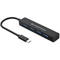 Pikkukuva 1 / 2: 4-porttinen USB 3.0 -keskitin - Conceptronic CTC4USB3 - Musta - USB-C