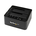 Pikkukuva 1 / 4: Kaksoiskopioija ja Telakka - STARTECH - SDOCK2U33RE - eSATA/USB 3.0 - Musta - 2,5/3,5 tuumaa