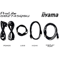 Miniatyrbillede 5 af 6: PC-skærm - IIYAMA - GB2745QSU-B2 - 27" QHD - IPS - 100Hz - 1ms - HDMI/DP/USB HUB - Justerbar fod + Drejefunktion - Højttalere - Sort