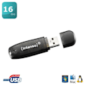 Miniatyrbillede 1 af 2: Intenso Rainbow Line 16GB Sort