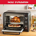 Pikkukuva 4 / 6: MOULINEX Optimo Sähköuuni, Vapaasti seisova, 19 L, Kompakti, konvektiolämmitys, 6 tilaa, Termostaatti 240 °C, Ajastin OX444810 Svart