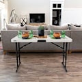 Miniatyrbillede 2 af 2: Foldbar bord - LIFETIME - Standard - 122 x 86 x 61 cm - Farve Creme - Plastisk Harpiks Grädde