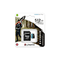 Pikkukuva 1 / 3: Micro SD-muistikortti - KINGSTON - Canvas Go Plus - 512 Go - Yhteensopiva micro SD -laiteiden kanssa - Musta