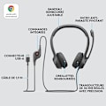 Miniatyrbillede 6 af 6: Headset - Kablet - Logitech - H390 - USB - Anti-interferens