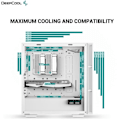 Miniatyrbillede 4 af 5: PC-kabinet uden strømforsyning - DEEPCOOL CH560 DIGITAL (Hvid) - Mellemtårn - E-ATX-format