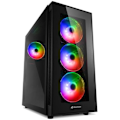 Pikkukuva 1 / 4: SHARKOON TG5 PRO RGB PC-kotelo - Musta - Midi Tower - 3x 120 mm - ATX, Micro ATX, Mini-ITX