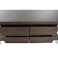 Miniatyrbillede 3 af 4: Buffet i transparent brun glasvalnød 160 x 45 x 80 cm MDF træ