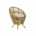 Miniatyrbillede 1 af 2: Thyann Lænestol Hvid Bomuldsrattan (74 x 67 x 85 cm)