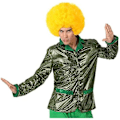 Miniatyrbild 2 av 2: Disco kostymbyxor - ATOSA - Storlek M - 100 % polyester - Fuschia färg - För vuxna Grön