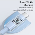 Miniatyrbild 4 av 6: USB-C till Type-C-kabel, Super Snabb Laddning 100W, 2m - Baseus Gem (P10373000311-01) - Galaxblå