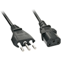 Miniatyrbillede 1 af 2: Lindy Strømledning CEI 23-50 (M) til IEC 60320 C13 3 m Italien