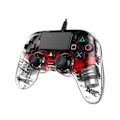Pikkukuva 2 / 4: Naconin punainen läpinäkyvä langallinen Compact Controller PS4:lle, yhteensopiva PC:n kanssa Gennemsigtig rød