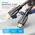 Miniatyrbillede 4 af 4: VENTION High Speed HDMI 2.1-kabel 48Gbps Dolby Vision 8K @ 60Hz (3m)