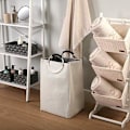 Miniatyrbillede 2 af 2: Vasketøjskurv - VERSA - 19487075 - Polyester - Hvid - 55 x 30 x 46 cm Vit