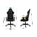 Pikkukuva 4 / 4: Gaming Tuoli HUZARO Force 6.2 - Musta - Ergonominen - RGB - Korkeussäädettävä - Kallistettava Lanneru supportti svart