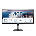 Miniatyrbild 3 av 3: Skärm - AOC - CU34V5C-BK - 3440 x 1440 px - Böjd - HDMI - Inbyggda högtalare