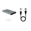 Miniatyrbillede 1 af 4: Taske - station til pc-komponent Tooq - TQE-2503G - Eksternt etui til 2,5" harddisk/SSD, grå farve