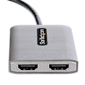 Pikkukuva 1 / 4: StarTech.com USB-C-kaksois-HDMI-sovitin, MST-monimonitori USB Type-C -keskitin, kaksi 4K 60 Hz HDMI-näyttöä PC-jakajalle, HDR,