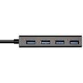 Miniatyrbillede 2 af 2: Aisens - A109-0403 - USB 3.1 USB-C Hub, USB-C han til 4 x Type A hun, Grå, 15 cm