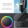 Miniatyrbillede 3 af 6: Trådløs Bluetooth 5.3 bærbar højttaler, RGB-lys, IPX6, 2000 mAh - Havit (SK833BT) - Sort