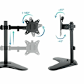 Miniatyrbillede 2 af 2: TV-støtte - TooQ - DB1702TN-B - 32/17 tommer - Sort - Vippbar