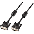 Miniatyrbillede 1 af 2: AISENS A117 – 0086 – DVI 18 + 1 kabel med ferrit (1,8 m, Support opløsninger 1920 x 1200) Farve Sort