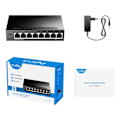 Pikkukuva 3 / 3: Kytkin - Cudy - GS108 - 8 RJ-45-porttia - Gigabit - Hallitsematon