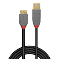 Miniatyrbillede 2 af 2: Lindy 36765 USB-kabel - 0,5 m - USB A til Micro-USB B - 3.0 (3.1 Gen 1) - 5000 Mbit/s - Sort