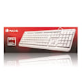 Miniatyrbild 2 av 4: USB-tangentbord - NGS - Spike - QWERTY - 12 multimediatangenter - Kabelansluten - Vit