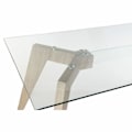 Miniatyrbillede 3 af 3: Spisebord - MDF-træ - hærdet glas - Hvid