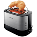Miniatyrbillede 3 af 3: Brødrister - Philips - Viva Collection HD2639-90 - 2 skiver - 7 bruningsniveauer - Rustfrit stål