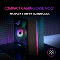 Pikkukuva 2 / 3: Mars Gaming MC-S1 Semi-Tower ATX -kotelo, musta