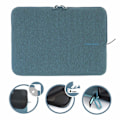 Miniatyrbillede 2 af 3: Laptop sleeve - Tucano - Second Skin Melange - 14 inches - Lyseblå - Beskyttelse himmelblå