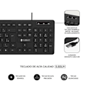 Miniatyrbillede 3 af 4: Teclado y Ratón Subblim Combo Business Slim CSSK01/ Negro Noir
