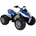 Pikkukuva 1 / 2: Rageboys 12V quad akkuauto 118 cm sininen/valkoinen - INJUSA - Unisex - Ulkoilu - Sähköinen Blå